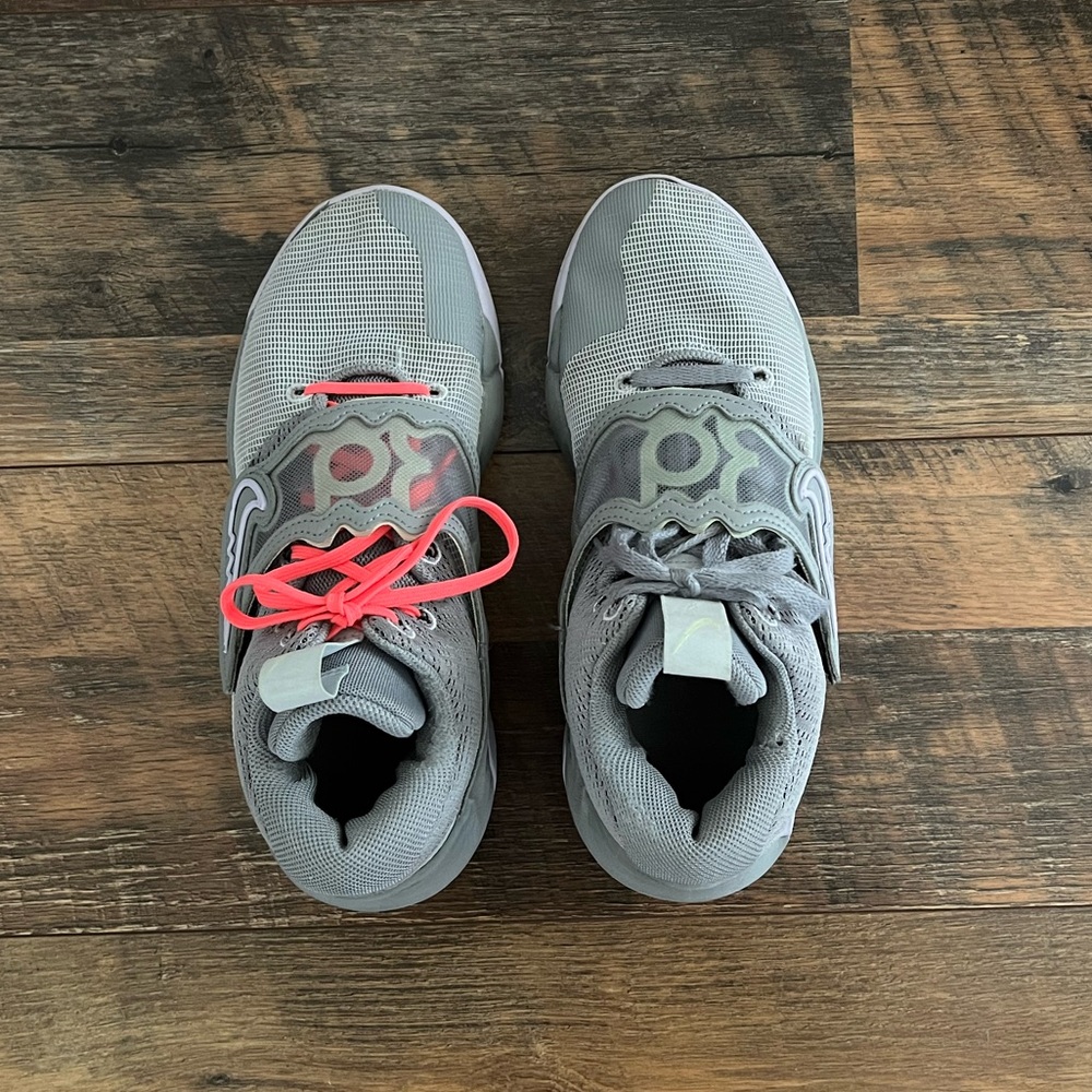 Nike Gray Athletic Shoes with Pink Laces and Lime Accents - Picture 3 of 12
